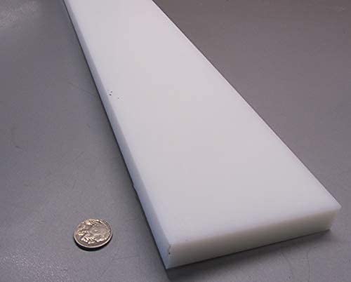 White HDPE (High Density Polyethylene) Rectangular Bar.750