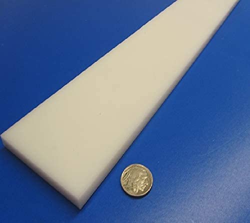White HDPE (High Density Polyethylene) Rectangular Bar .375