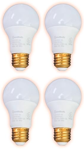 Image of GoodBulb 9W LED A19 Bulb Dimmable Xtreme Life - High CRI Warm Soft Light 810 Lumens 2400K Kelvin - Rough Service Long-Lasting 25000 Hours (4 Pack)