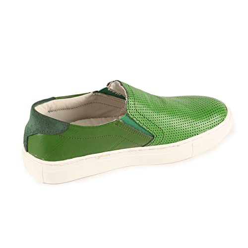 Image of Perforated Slip-On Women Sneaker Green 9.5