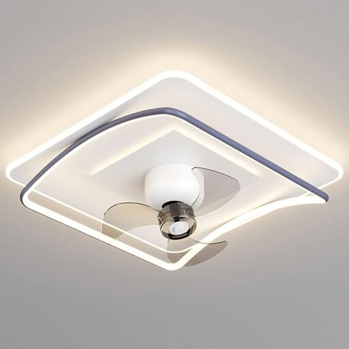 Lámparas Ventilador de techo creativo, inversor de luz de techo, iluminación única de 3 velocidades, ventilador de techo, accesorio para dormitorio, sala de estar y comedor Ventilador de Techo
