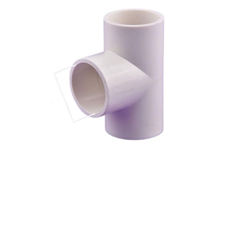 20 ~ 50 mm p/; vc raccordi per tubi a gomito dritto connettore a T per acquario, alimentazione per acquario, irrigazione da giardino, accessori fai da te (connettore a T, bianco, 25 mm)