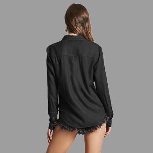 Image of C.Cozami Casual Long Sleeves Double Pocket Women's Rayon Shirts