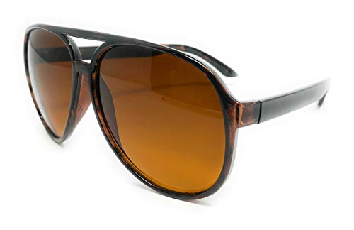 Adult Size 70's Style Plastic Aviator Sunglasses