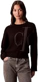 Calvin Klein Suéter de Manga Larga de algodón Liso CK Jac LV047E304G para Mujer, Color Negro (Negro), Talla M, Negro (Negro), M
