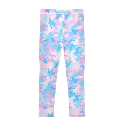 KLL Camouflage Pattern Trendy Style Little Girls Cotton Pants Comfortable High Waisted Leg Yoga Pants Running2