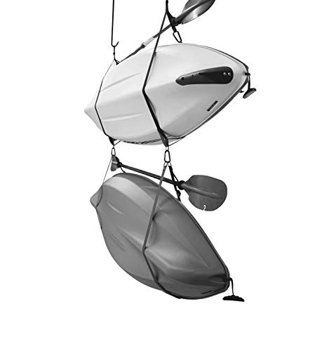 Pelican Double Kayak Storage Strap System - For Indoor And Outdoor Kayak & Sup Paddle Board Hangers - Comes With Paddle Clips - Ps1954, Black; Turquoise #TOP6