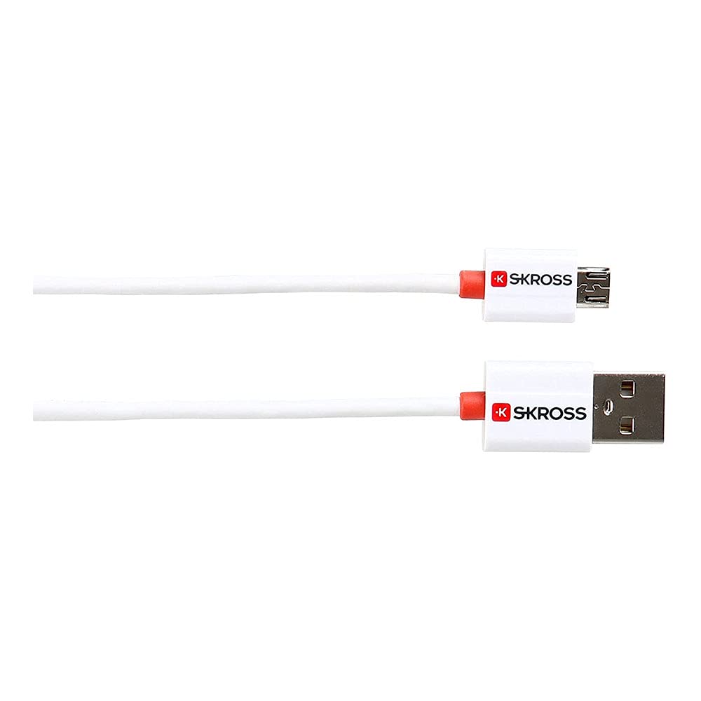 Skross Cavo USB di Ricarica e Sincronizzazione 2 in 1 Micro USB, con