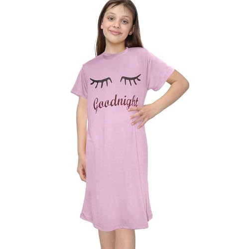 A2Z 4 Kids - A2Z 4 Kids Girls Night Dress Nightgown Sleepwear Short Sleeve - Nightie 154 Baby Pink 13