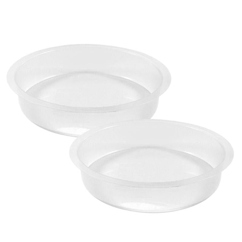 EAP-Replacement Wild Bird Seed Feeder Bowl or Water Dish | Clear Plastic | Standard Size to Fit Most Feeding Station Stands Garden Decoration (2Pcs)