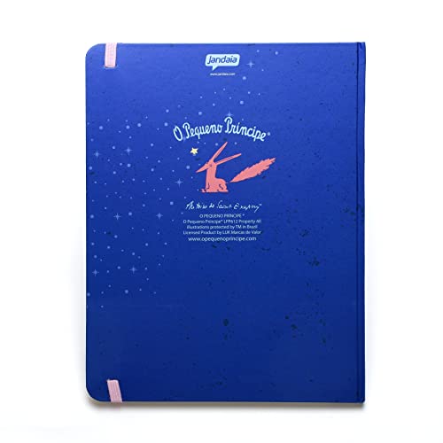 Caderno Anotação P 95X140MM Pequeno Principe Azul Escuro 80 fls