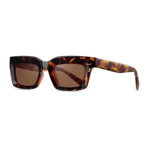Lunettes de soleil polarisées rétro UV400 hommes femmes TR90 léopard