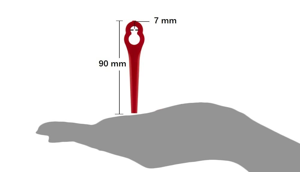 100 piezas [PA6] Juego de cuchillas de repuesto para cortabordes compatible con cortabordes Einhell GE-CT 18 Li, GC-CT 18/24 Li, BG-CT 18 Li, RG-CT 18 Li, RG-CT 18 Li, Cuchilla de plástico para