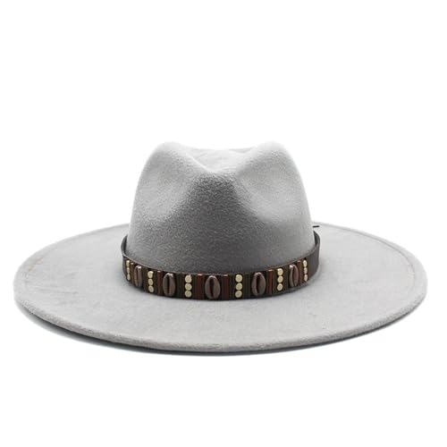 Solid Color Top Hat Autumn and Winter Woolen Big Brim Jazz Hat4