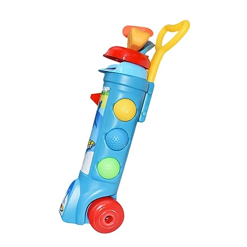KONTONTY 1Set Mini Golf Practice Set for Lightweight Indoor Outdoor Sports Golfer with Clubs for Healthy Playtime Blue
