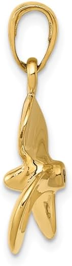 IceCarats 14K Solid Yellow Gold Fishing Boat Propeller Necklace Chain Pendant Charm - Image 4