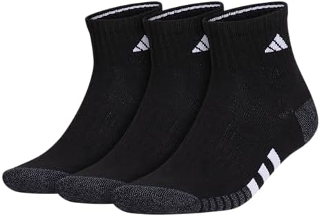 adidas Men's Cushioned Quarter Ankle Socks (3 Pairs) Durable & Comfortable Quarter Sock (pack of 3)