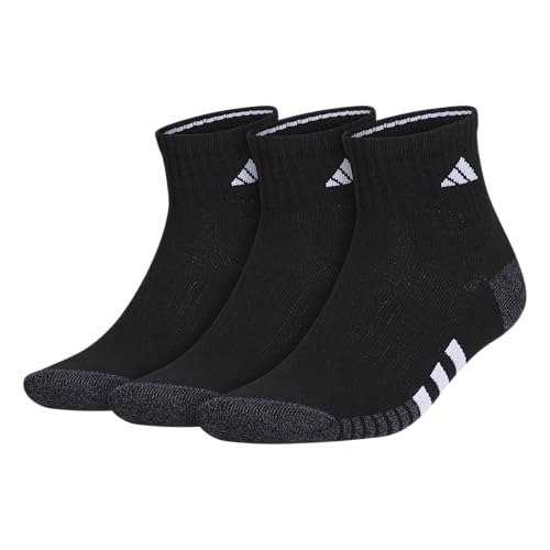 adidas Mens Cushioned Quarter Ankle Socks (3-Pair Pack)