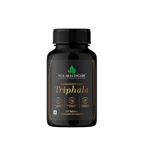 VCA Healthcare Standardized Triphala Extract – 60 Herbal Tablets | Ayurvedic Digestive & Detox Suppl...