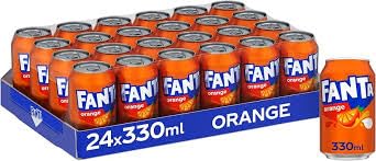 Fanta Soft Drink Cans (24 x 330ml Cans, Orange)
