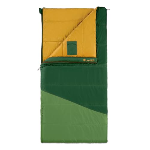 Kelty Solstice 40 Oversized Synthetic Camping Sleeping Bag Spacious Shape Zip Together for 2P Anti-Snag Zips Internal Pocket (40 Degree)