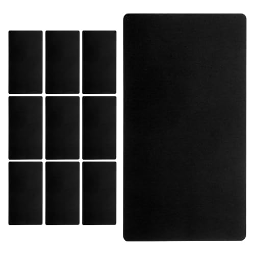 Cartes de visite vierges en métal noir mat de 86x54x0.21 mm pour plaque nominative laser
