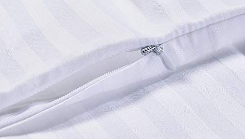 Image of Travel Pillowcase 12x16 500 Thread Count Egyptian Cotton Set of 2 Toddler Pillowcase Zipper Closer 100% Egyptian Cotton (Toddler Travel 12x16 Zipper, Silver Stripe)