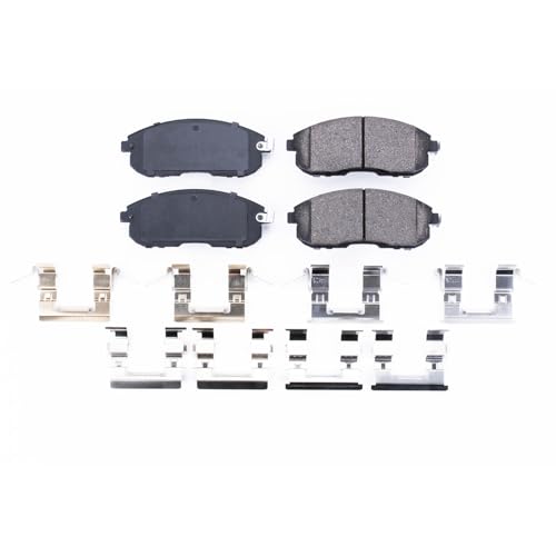 Image of PowerStop Front Brake Pads for Infiniti G35 2003-05 |Nissan 350Z 2003-05 |Altima 2007-13 |Juke 2011-17 |Maxima 1999-01 - Z17 Ceramic Brake Pads with Installation Hardware, 17-815