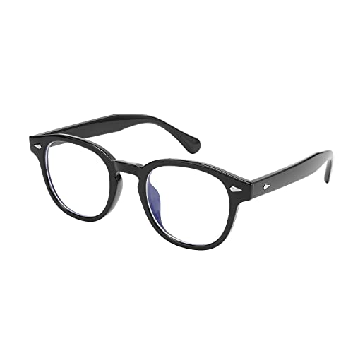 Image of FEISEDY Retro Vintage Round Blue Light Blocking Glasses Classic Eyewear Frame for Women Men B2349