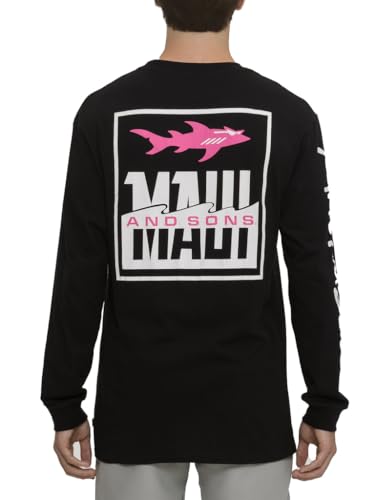 T-shirt manches longues Maui & Sons noir avec coupe ajustée XL pour homme