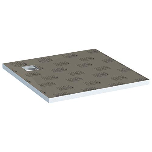 LUX ELEMENTS Suelo de ducha TUB-EQ 1000 1000 1000 x 1000 x 30/45 mm, gris, 100 x 100 cm Cover