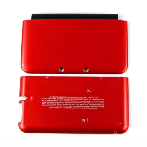 Housing Case for 3DSXL Nintendo 3DSLL Front Back Plastic Housing Shell Cover Repair Part (Red)