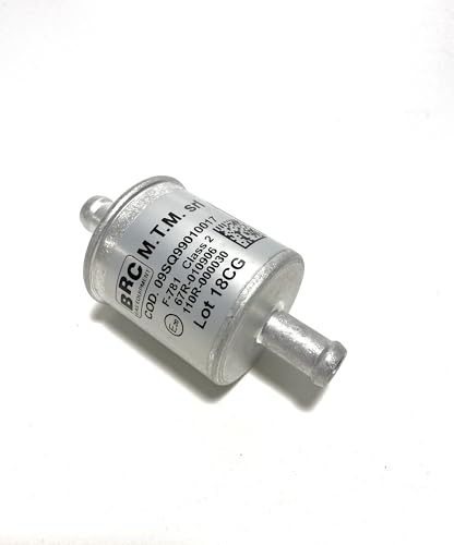 BRC 09SQ99010017 - Filtro de gas para autogas (entrada y salida de 12 mm)