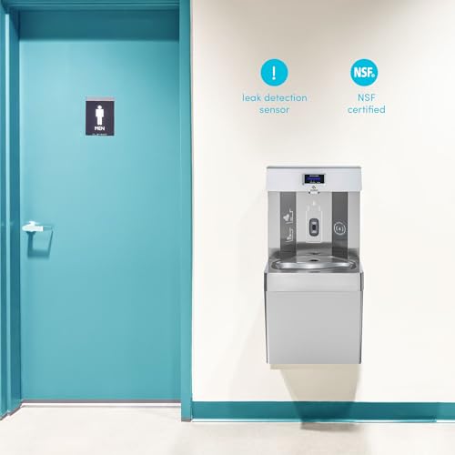 Image of Avalon Wall Mounted Water Fountain with Bottle Filling Station, High Capacity Cooling, Sensor Dispensing, Self Cleaning, Digital Bottle Counter Display, Dual Filtration, ADA Compliant