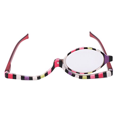 Amrka Cosmetic Reading Glasses, Magnifying Glasses Folding Makeup Eyeglasses +1.5~+4.0 (+2.5)