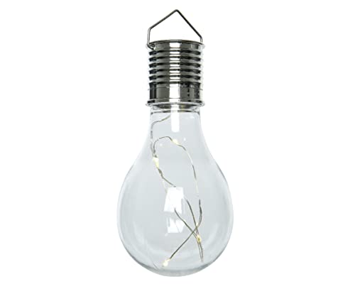 LED Solar 6er Set Glühbirnen leuchtende Glühlampen warmweiß Gartendeko