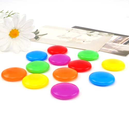 Pack de 12 imanes redondos para refrigerador coloridos miniatura 5