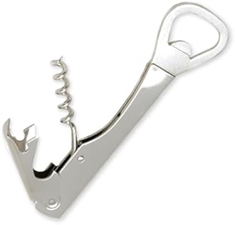 Chef Craft Select Bottle Opener and Corkscrew, 5.5 inches in length, Nickle Plated