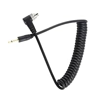 Flash Flasher PC Kabel, 2,5mm auf Stecker Professionelles Kamera Blitz PC Synchronisationskabel Kabelverlängerung 100cm mit Schraubverriegelung Verlängerter gewickelter Draht für Blitzauslöser Kamera
