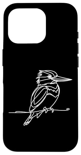 Carcasa para iPhone 16 Pro Line Art Bird & Ornitólogo Martín pescador con cinturón
