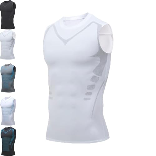 Einrich Compression Shirt Men, Maynox Vitaboost Compression Shirt, 2024 Slashes Shaping Sleeveless Therapy Shirt