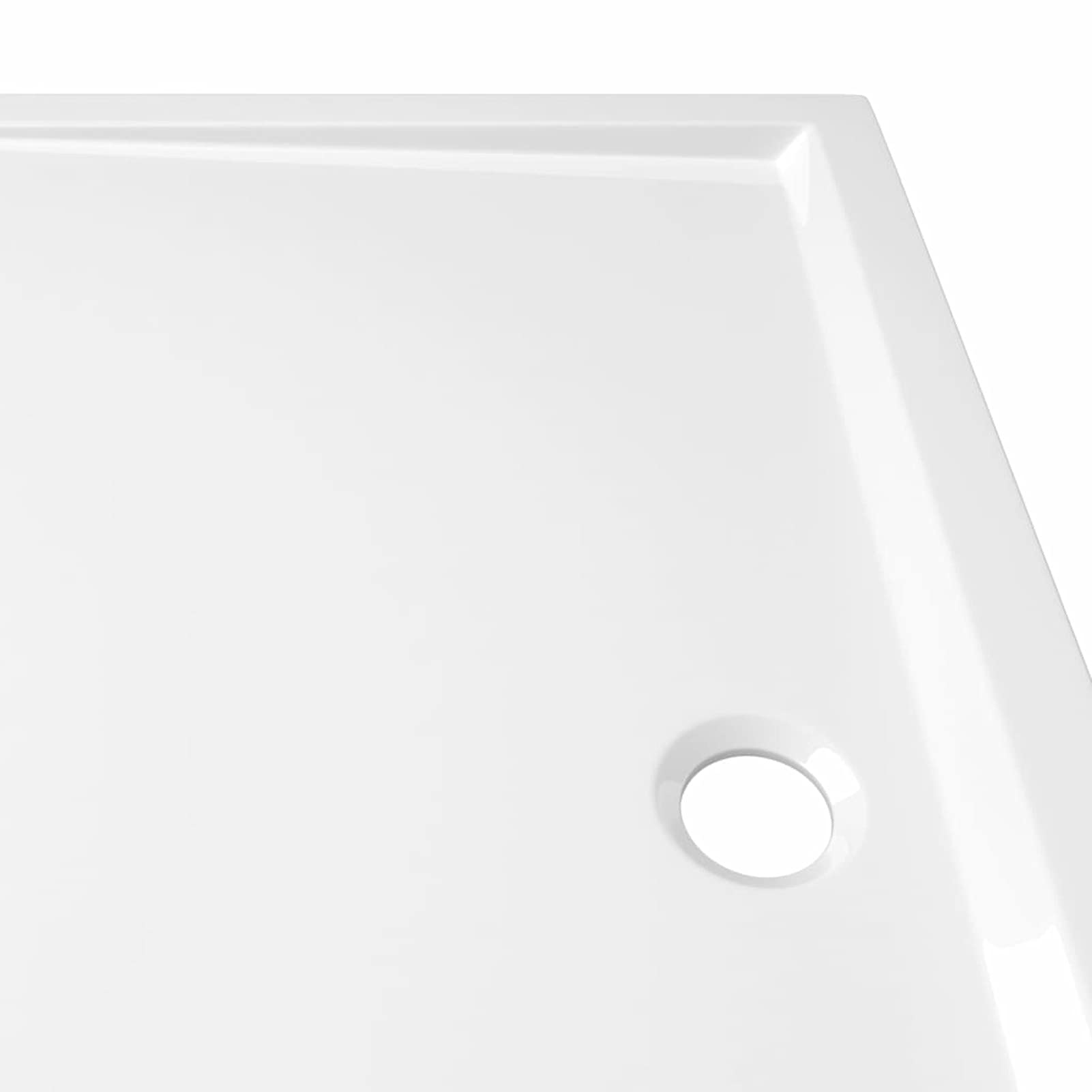 Plato de Ducha Rectangular Blanco ABS 80x90 cm Inodoro Completo Cabina Ducha
