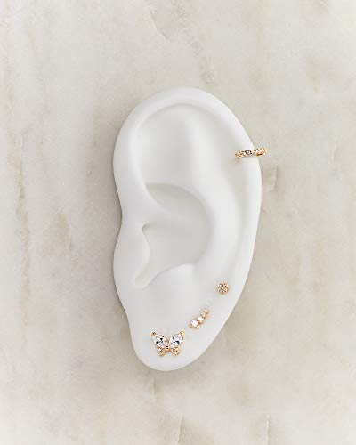 Milla Solid 100% Real 14K Gold Stud Earrings| All Day Wear | Hypoallergenic | Multiple Styles and Trends For All Occasions4