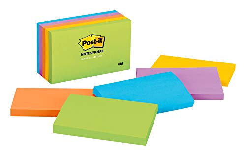Post-it-Notes-3x5-in-5-Pads-Americas-1-Favorite-Sticky-Notes-Jaipur-Collection-Bold-Colors-Green-Yellow-Orange-Purple-Blue-Clean-Removal-Recyclable-655-5UC