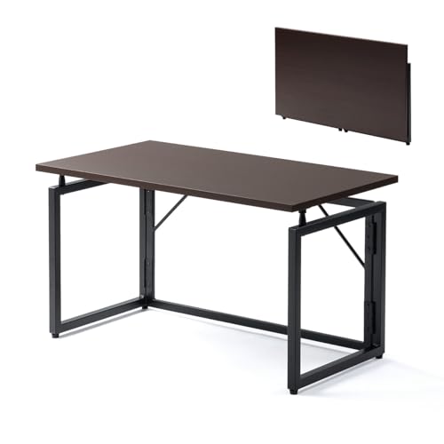 サンワダイレクト ローテーブル 折りたたみ コンパクト 幅70×奥行40×高さ40cm 完成品 折りたたみテーブル PCデスク ブラウン 100-DESKH084M
