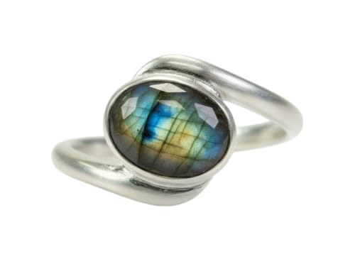 Image of 55Carat Choose Your Color Natural Gemstone Silver Statement Rings for Gift Corssover Style Size 5 to 12