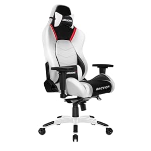 AKRacing Chair Master Premium gamingstoel, PU-kunstleer, wit/zwart/rood, 5 jaar fabrieksgarantie