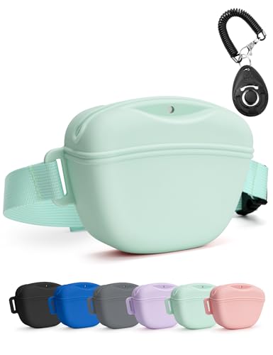 heouvo Dog Treat Pouch with Training Clicker, Upgrade Stronger Magnetic Closure to Avoid Spilling...