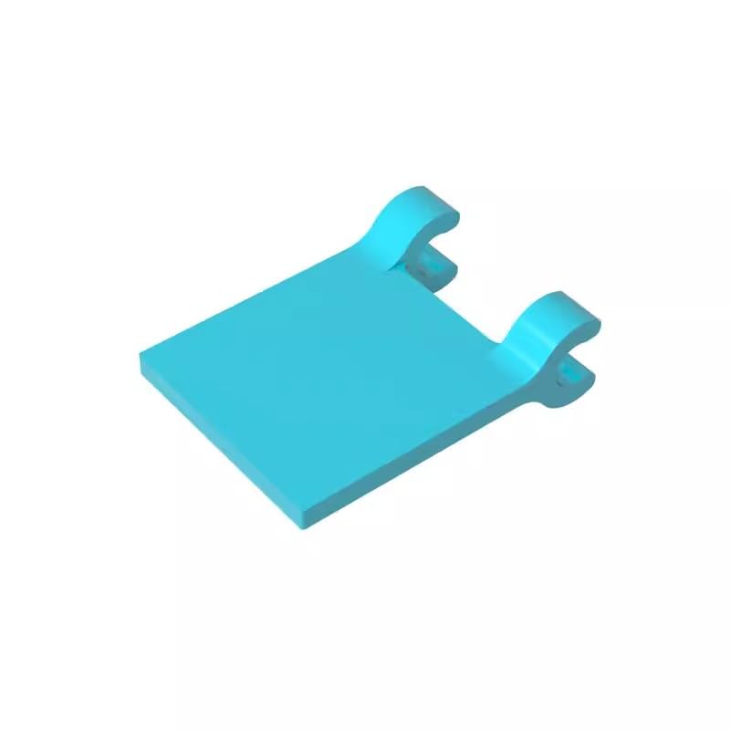 2335 Ornaments Flag 2x2 Square [Thin Clips] 50 Pieces GDS-1406 Compatible with Lego Building Blocks Color:Medium Azure