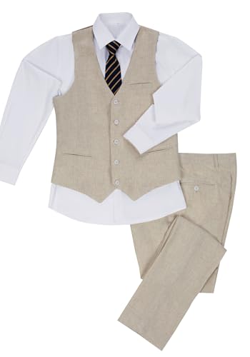 Mens Suits Linen Suit for Men Slim Fit Formal Wedding Suits 2 Pieces Tuxedo Vest Pants Sets2